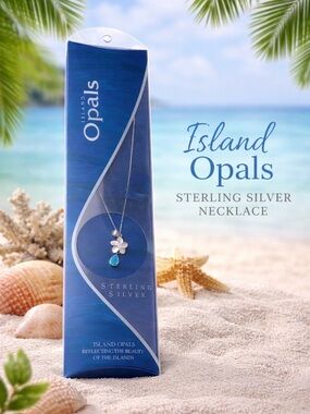 Brand New: Sterling Silver Turquoise Flower Pendant Necklace